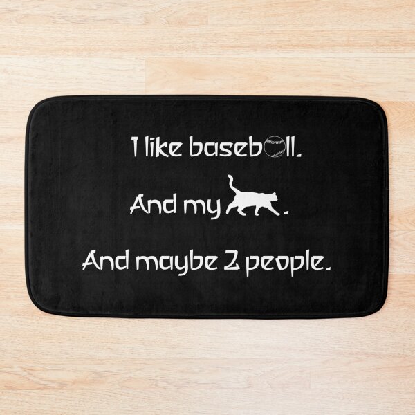 Item preview, I love baseball, my cat and 2 people. designed and sold by 2Girls1Shirt.
