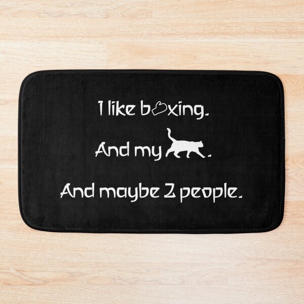 Item preview, I like boxing, my cat and 2 people. designed and sold by 2Girls1Shirt.