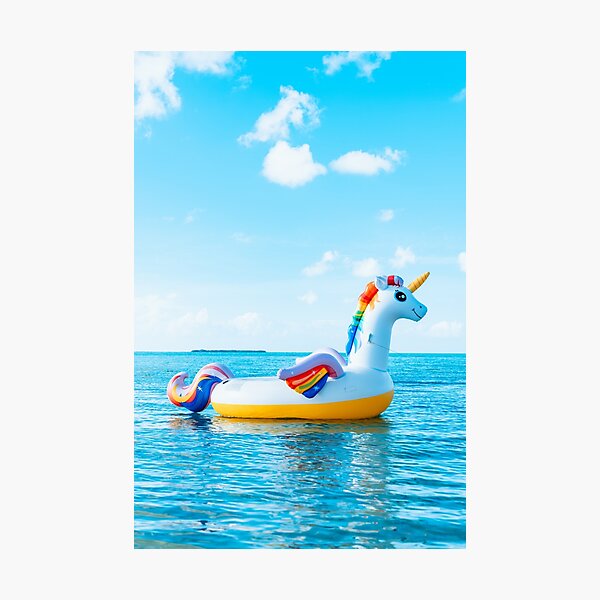 Item preview, Tropical Ocean Summer Unicorn Pool Float designed and sold by newburyboutique.