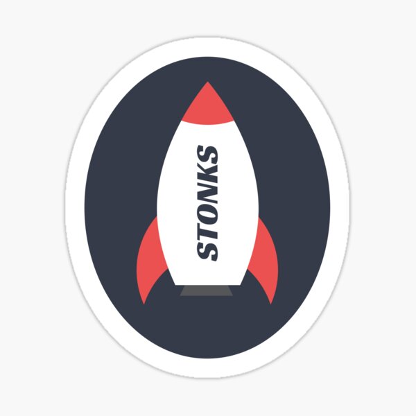 Stonk rocket Sticker