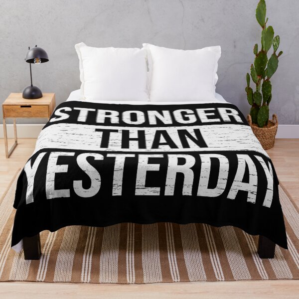 Item preview, Stronger Than Yesterday, Motivational Quote designed and sold by Art by s2ray.