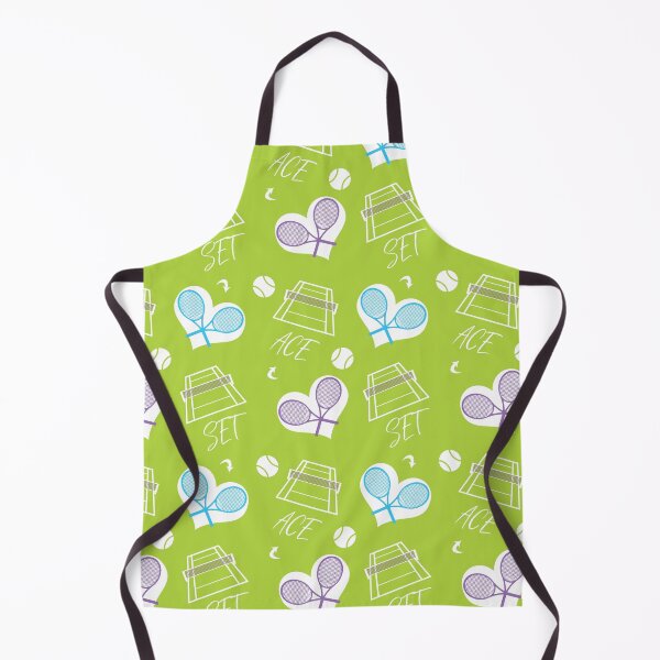 Item preview, Cute tennis pattern on fresh green designed and sold by EvieWoj.