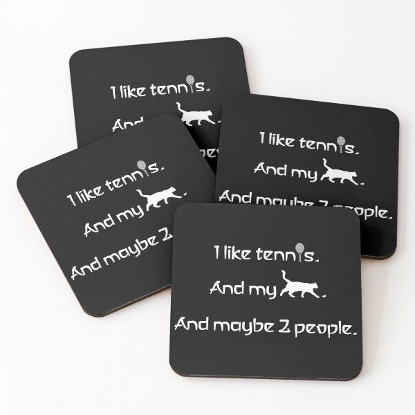 Item preview, I love tennis, my cat and 2 people. designed and sold by 2Girls1Shirt.
