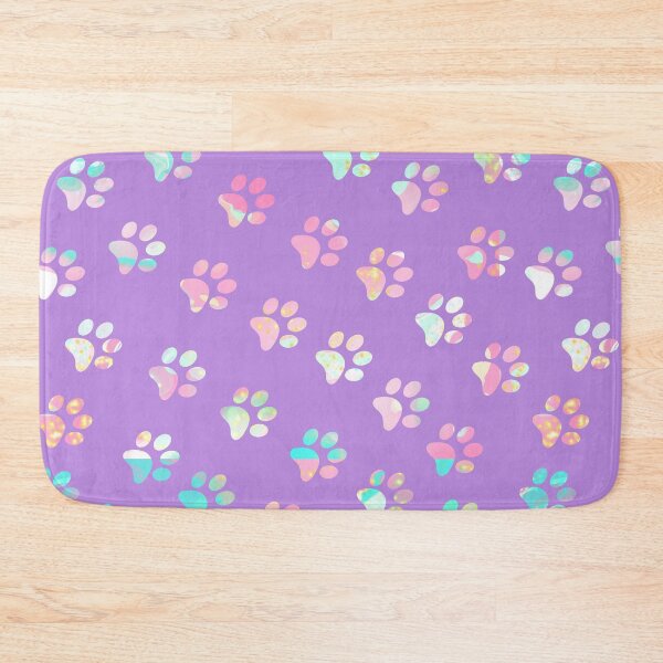 Item preview, Pink and Aqua Swirl Paw Prints  designed and sold by FaithAndForest.