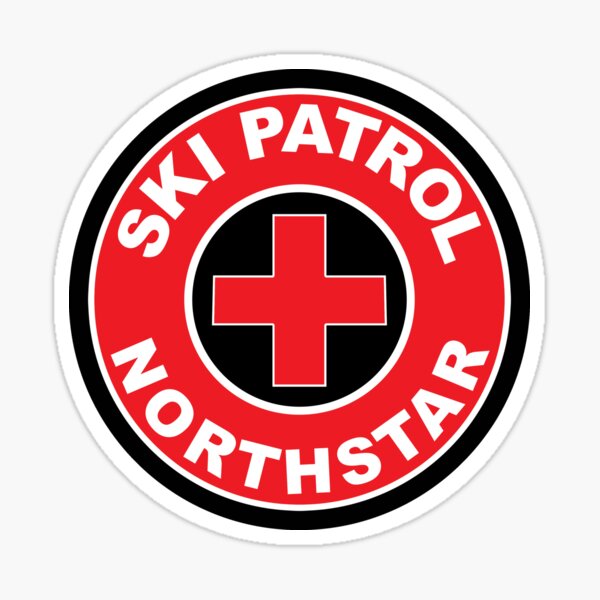 Item preview, NORTHSTAR CALIFORNIA Skiing Ski Patrol Round Mountain Art designed and sold by DESTINATIONS DECAL.
