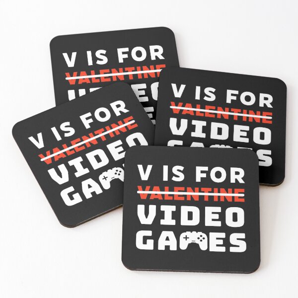 Item preview, V Is for Video Games - Funny Valentines Day - Gaming Lovers designed and sold by AnyKitty.