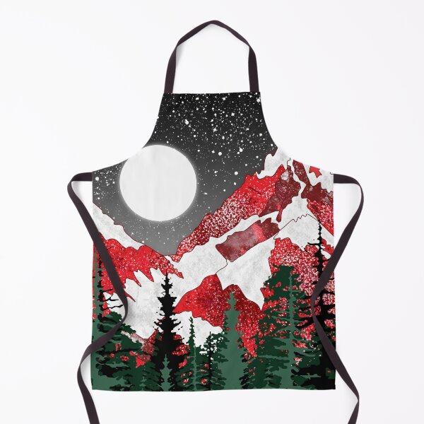 Item preview, Red mountains and moon designed and sold by Catherine Milchard.