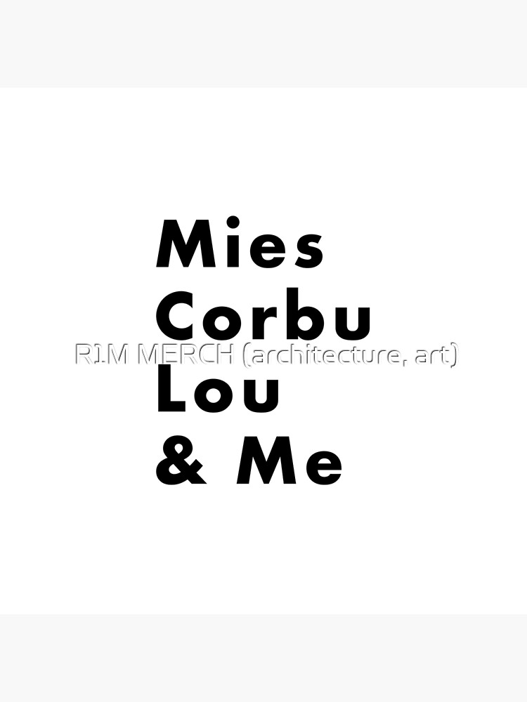 Mies van der Rohe, Le Corbusier, Louis Kahn & ME. Gifts for architects and  architecture enthusiasts. Framed Art Print by FTE Studios