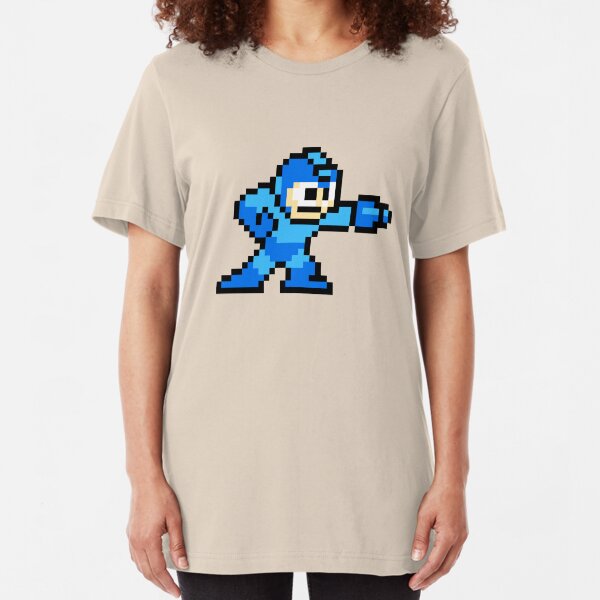8-bit Megaman Slim Fit T-Shirt