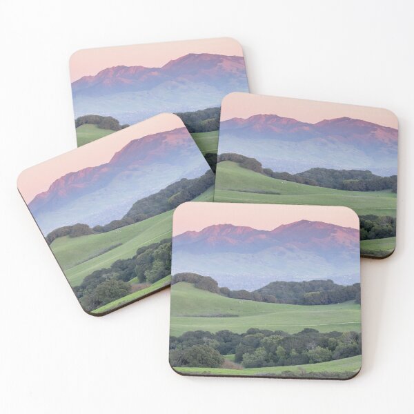 Item preview, Sunset over Mount Diablo and grassy rolling  hills designed and sold by yhelfman.