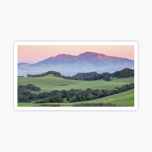 Item preview, Sonnenuntergang über Mount Diablo und grasbewachsenen Hügeln designed and sold by yhelfman.