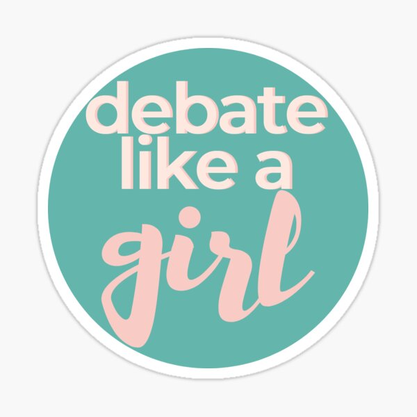 debate like a girl Sticker