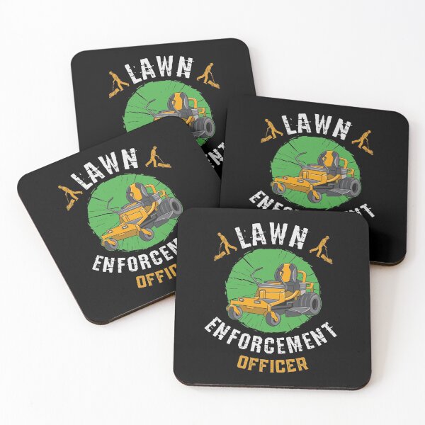 Item preview, Lawn Enforcement Officer a Mowing Pun designed and sold by Frosty1489.