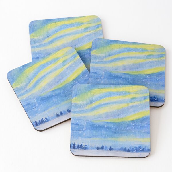 Item preview, snowy northern lights designed and sold by zarafranciszka.
