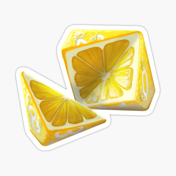 Diced Lemon Sticker
