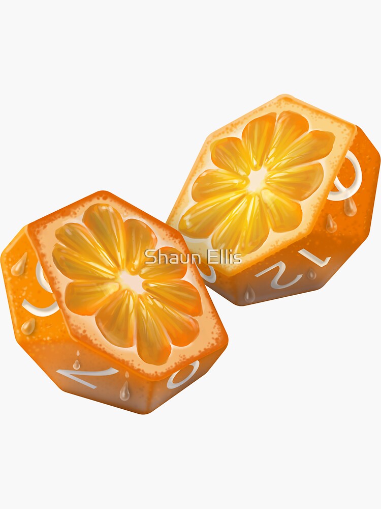 Thumbnail 3 of 3, Sticker, Diced Orange designed and sold by Shmaba.