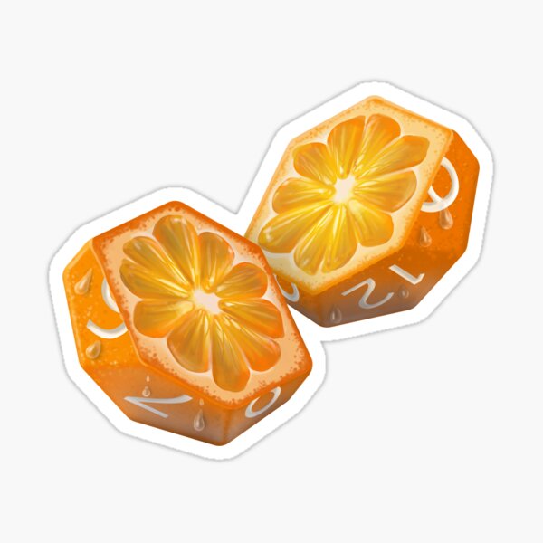 Diced Orange Sticker