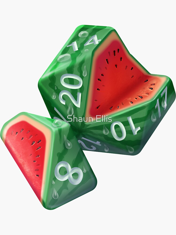 Thumbnail 3 of 3, Sticker, Diced Watermelon designed and sold by Shmaba.