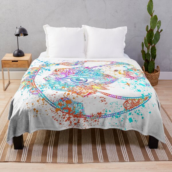 Item preview, Celestial watercolor, moon and sun mandala art designed and sold by edgalum.