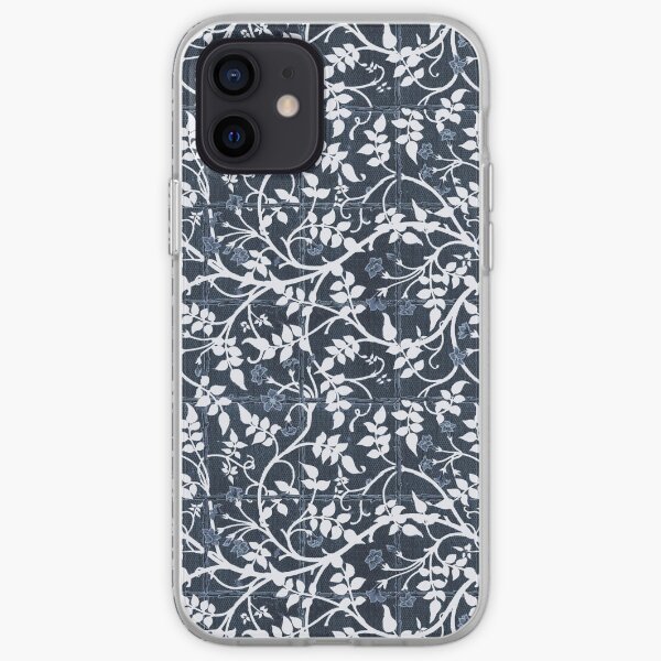 William Morris Jasmine Trellis Textile Pattern Steel Gray iPhone Soft Case