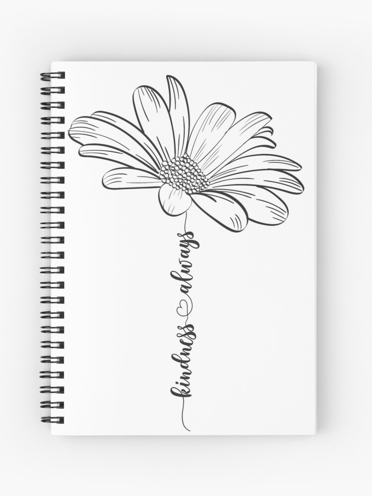 marguerite fleur dessin noir et blanc