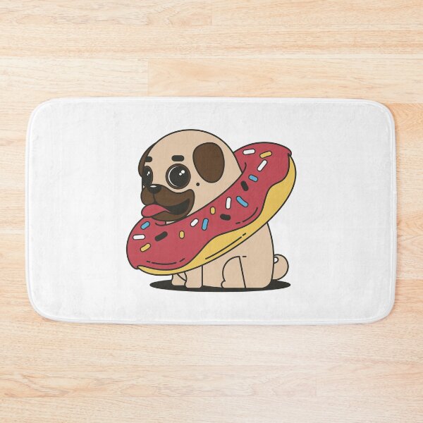 Item preview, Pug with donut designed and sold by Sara-Miyano.