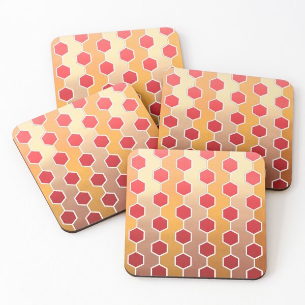 Item preview, Patrón abstracto de la colmena de abejas designed and sold by bubblyshades.