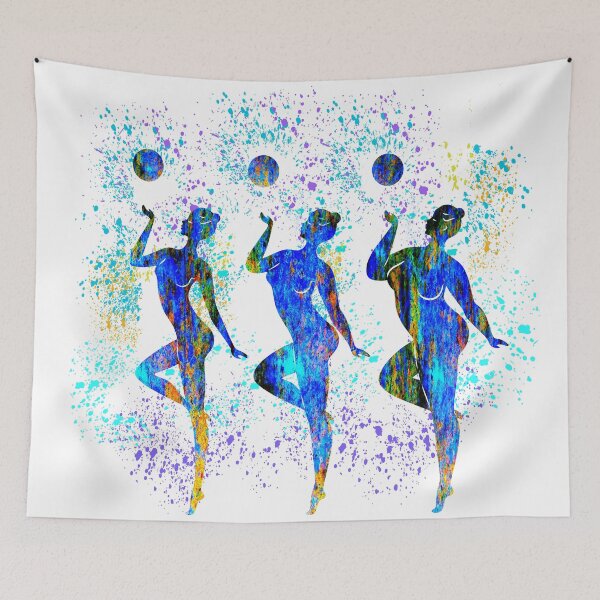 Item preview, Three Graces watercolor painting, sportswomen art, sport & fitness lover gift  designed and sold by edgalum.