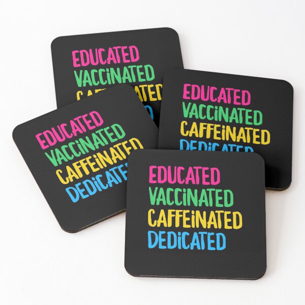 Item preview, Educated Vaccinated Caffeinated Dedicated Shrit Teacher Vaccinated Tshirt designed and sold by aymob.