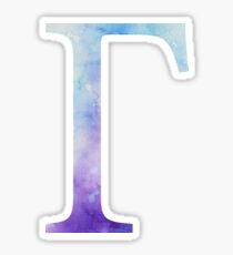 Gamma Blue Watercolor Letter Sticker