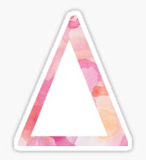 Delta Pink Watercolor Letter Sticker
