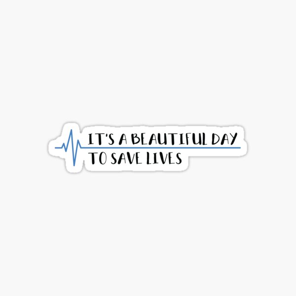 Vista previa del artículo con la obra «Es un hermoso día para salvar vidas», diseñado y vendido por trendyzed.