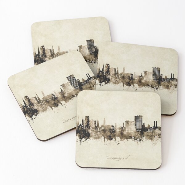 Item preview, Savannah Georgia Skyline designed and sold by ArtPrints.