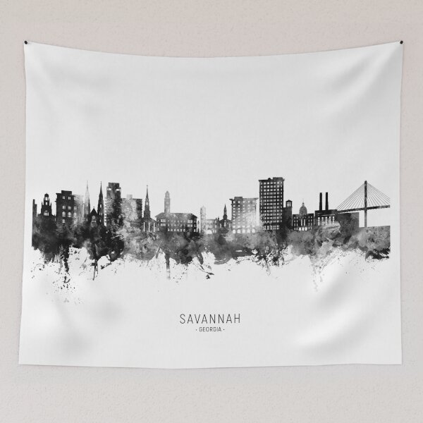 Aperçu de l'œuvre Savannah Georgia Skyline créée et vendue par ArtPrints.