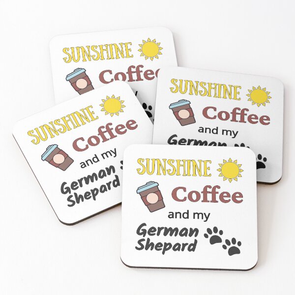 Item preview, Sunshine Coffee and my German Shepherd designed and sold by TommysShop.