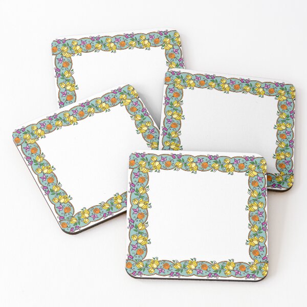 Item preview, Stained glass floral frame designed and sold by LyLauDesign.