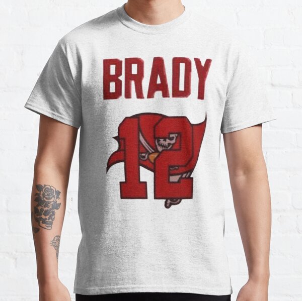 Shedd Shirts Long Sleeve Red Buccaneers Tom Brady Logo T-Shirt Adult, Adult Unisex, Size: Small