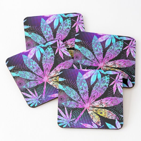 Item preview, Pink Weed Hemp Colorful Fantasy Psychedelic Art designed and sold by Stephani Analah.