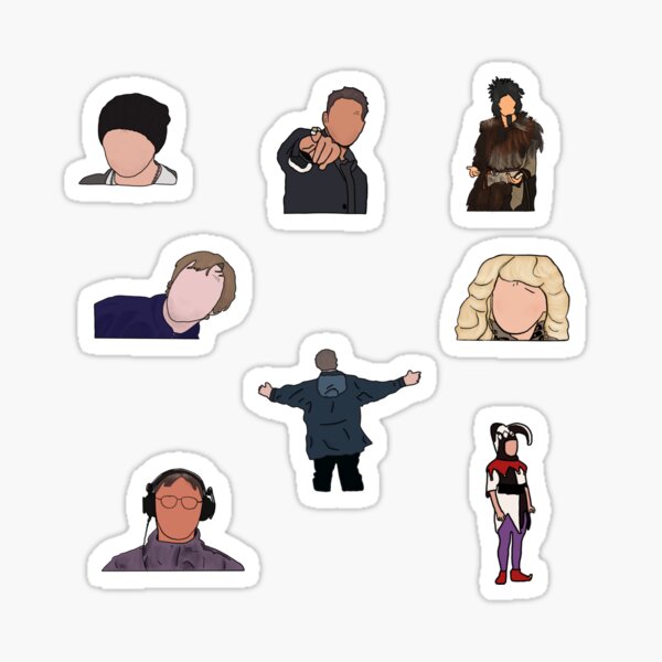 Vista previa del artículo con la obra «Paquete de personajes del programa de Limmy», diseñado y vendido por Siobhan Grady.