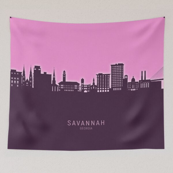 Aperçu de l'œuvre Savannah Georgia Skyline créée et vendue par ArtPrints.