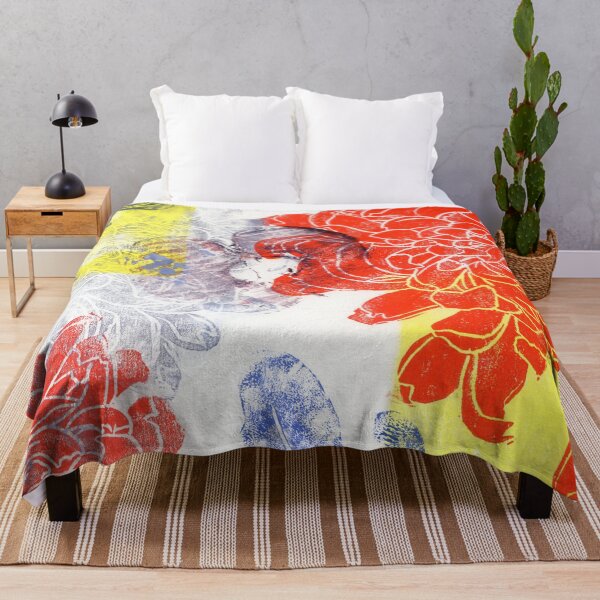Item preview, blue and red dahlias with apples designed and sold by kosarandrea.