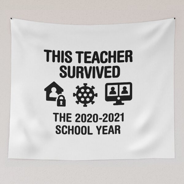 Item preview, This teacher survived the 2020 2021 school year Corona Lockdown designed and sold by LaundryFactory.