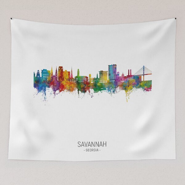 Aperçu de l'œuvre Savannah Georgia Skyline créée et vendue par ArtPrints.