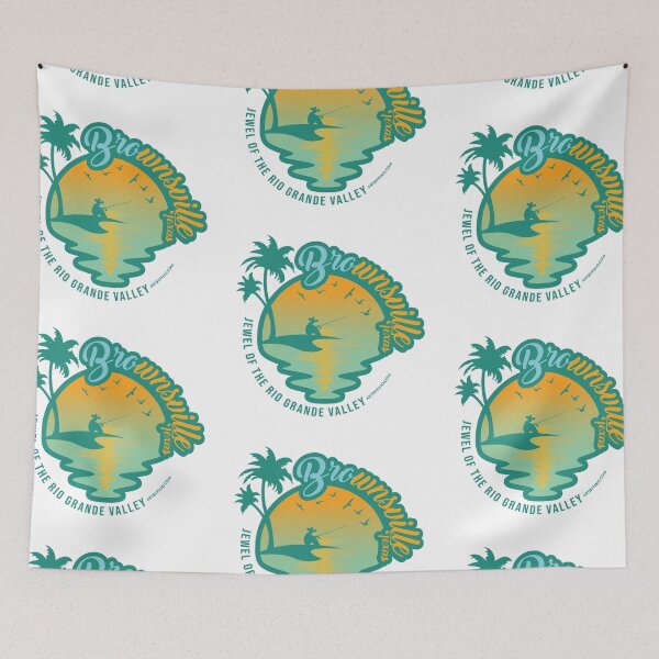 Item preview, Brownsville, Texas Teal & Golden designed and sold by ArtByPino.
