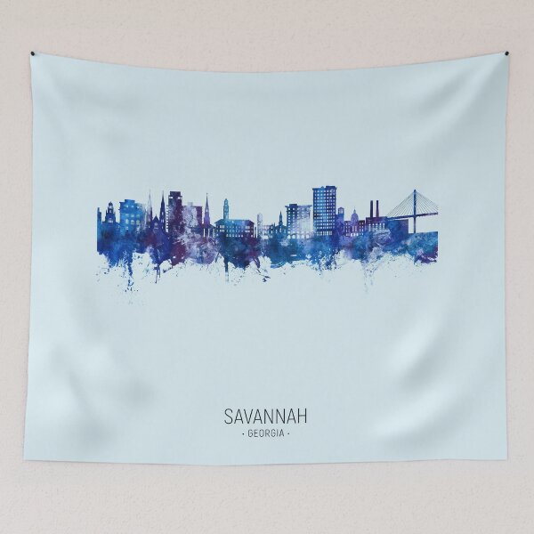 Aperçu de l'œuvre Savannah Georgia Skyline créée et vendue par ArtPrints.