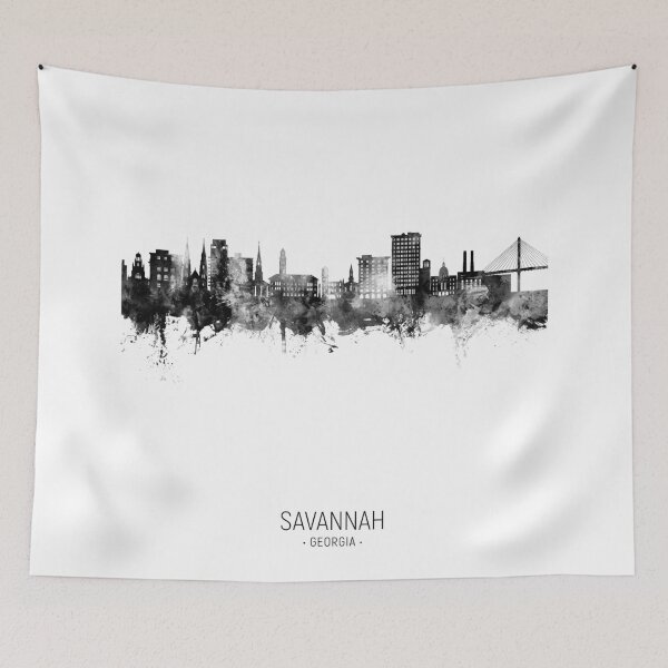 Aperçu de l'œuvre Savannah Georgia Skyline créée et vendue par ArtPrints.