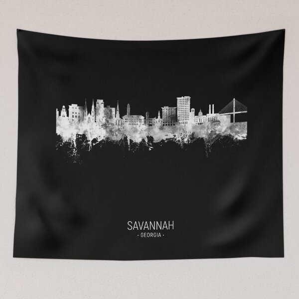Aperçu de l'œuvre Savannah Georgia Skyline créée et vendue par ArtPrints.