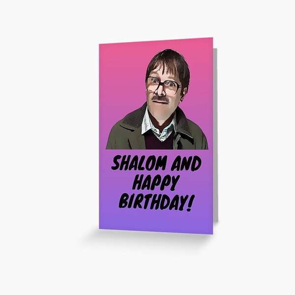 Viernes por la noche cena Shalom Feliz Cumpleaños Tarjeta De Jim Bell el vecino