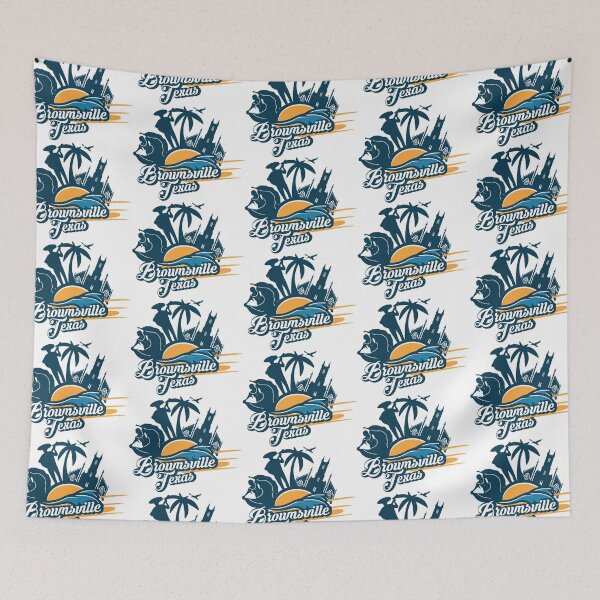 Item preview, Brownsville, Texas Circular Orange & Teal designed and sold by ArtByPino.
