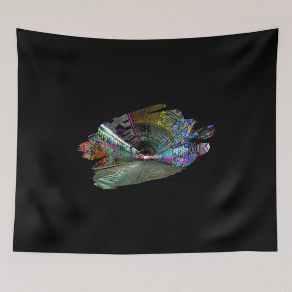 Item preview, Graffiti Tunnel Black Splash Art Print 1 designed and sold by Auto-Prints.